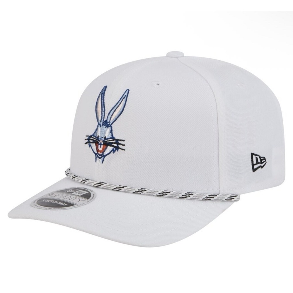 Bugs Bunny Looney Tunes New Era Rope 9SEVENTY‎ Stretch-Snap Adjustable Hat White - Picture 3 of 6